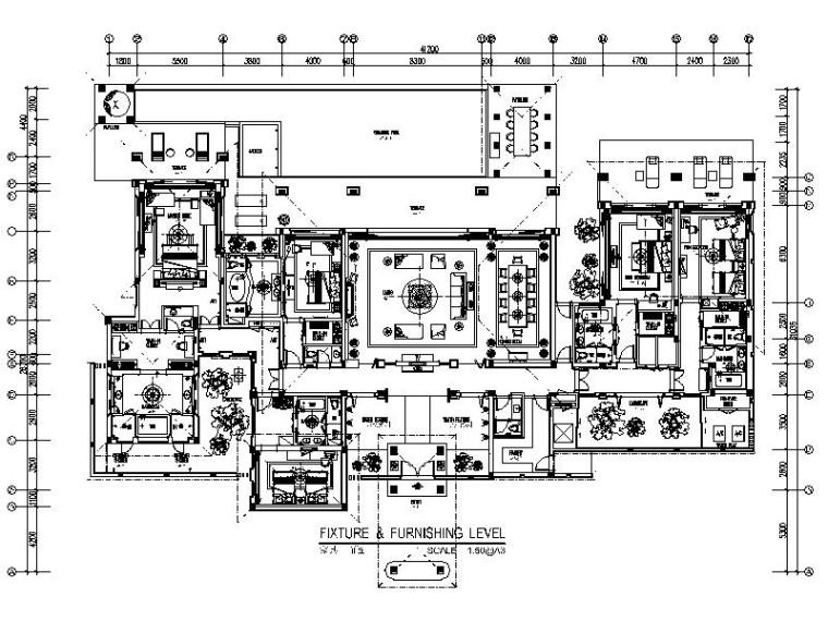4星酒店图纸资料下载-[三亚]5星豪华酒店总统套房室内设计施工图