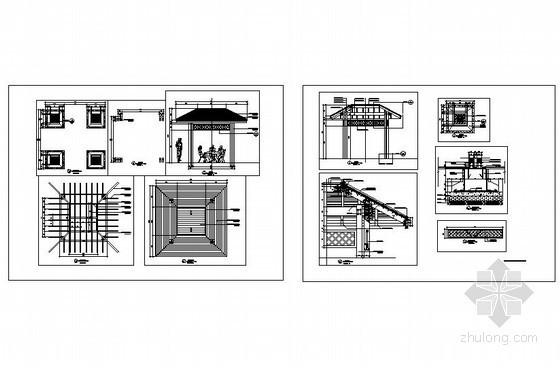 木质方亭施工详图- 