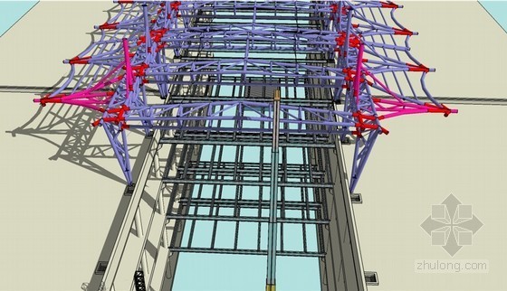 顶板三维图资料下载-[深圳]医院工程屋面膜结构工程施工组织设计（附三维流程图）