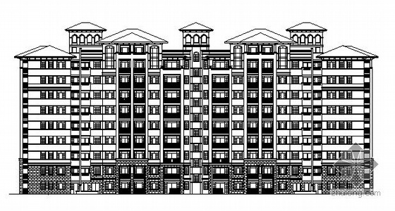 广州星河湾某九层4、8号住宅楼建筑方案图