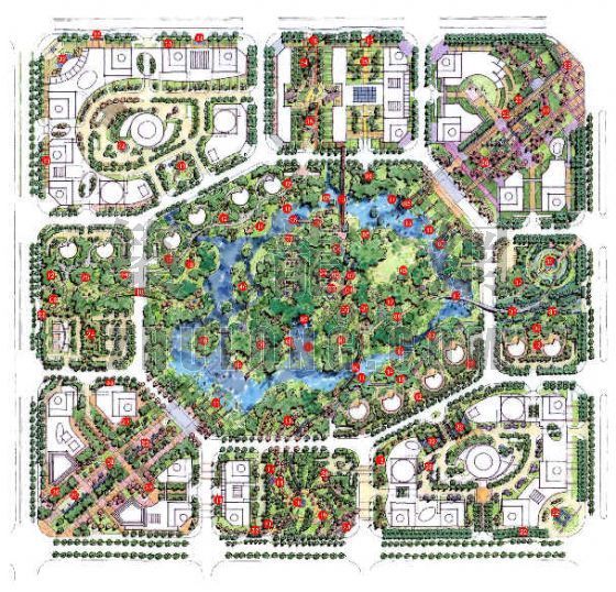 美国中央公园设计资料下载-浙江中央公园方案设计成图