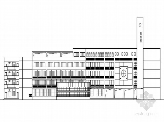 二层小学教学楼施工图资料下载-某沿海城市四层小学教学楼建筑施工图