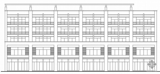 五层商住结构资料下载-某五层沿街商住楼建筑结构施工图