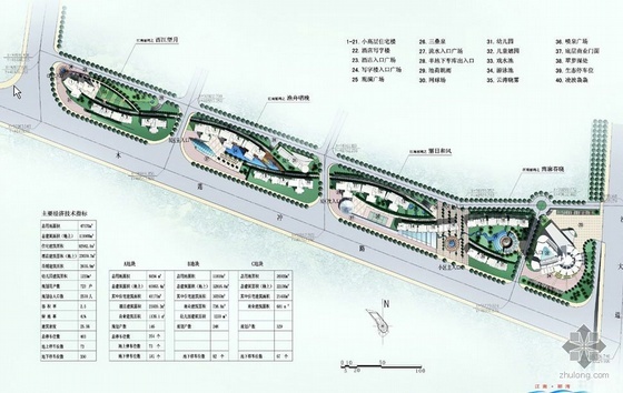中国小区景观规划方案资料下载-滨水小区景观规划方案