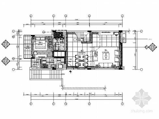 门球场大样资料下载-[广州]度假区现代三层别墅室内设计装修图