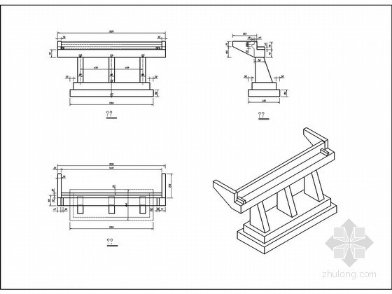 一字形桥台资料下载-桥台工程图