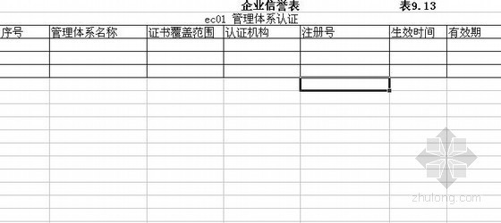 某绿化工程技术标空白表格- 