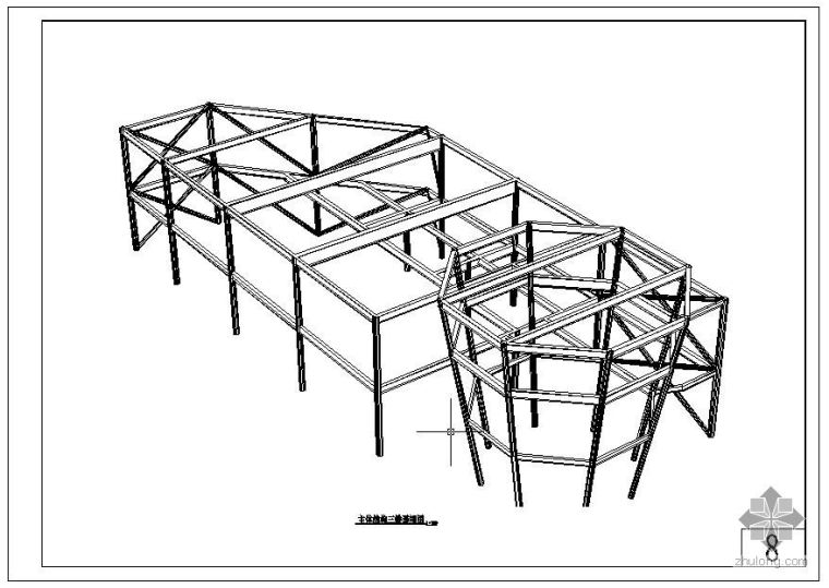 售楼部轻钢结构图资料下载-某售楼部钢结构设计图