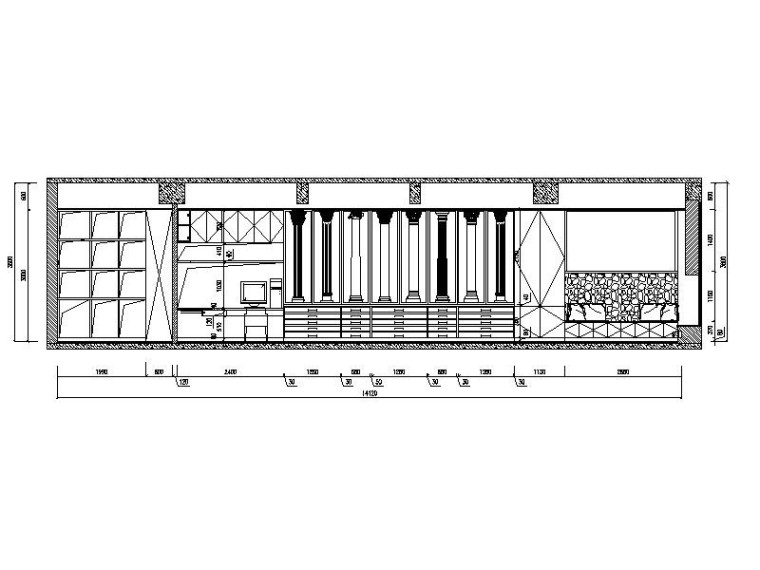 [成都]鹅蛋形趣味浪漫办公空间室内设计施工图（含效果图）-[成都]鹅蛋形趣味浪漫办公空间室内设计立面图