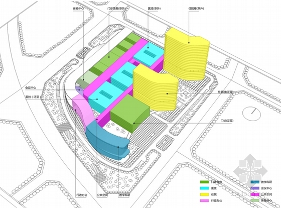 [云南]市级现代化心血管专科医院建筑设计方案文本-市级现代化心血管专科医院建筑设计分析图