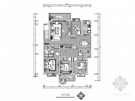四室两厅CAD预算资料下载-[毕业设计]现代简约四室两厅室内设计装修图（含效果模型）