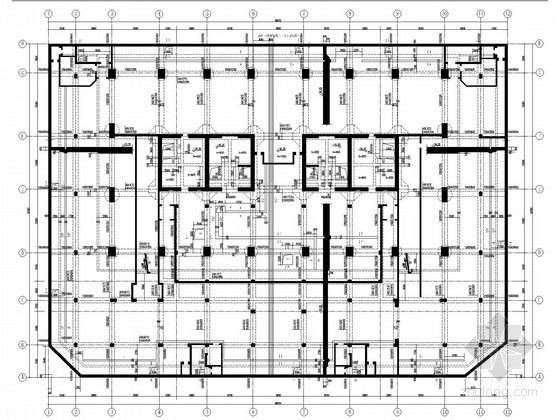 电梯机房平面配筋图资料下载-三十三层框架核心筒高层商务大厦结构施工图