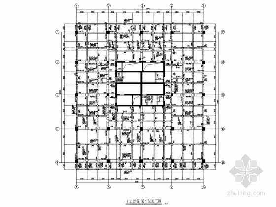 [重庆]40层框架核心筒结构单体写字楼结构施工图（152米）-142.20层 梁平法施工图 