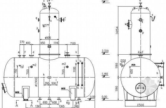 大型集团公司锅炉房设计施工全套资料（水处理、电气工艺）-热力除氧器 