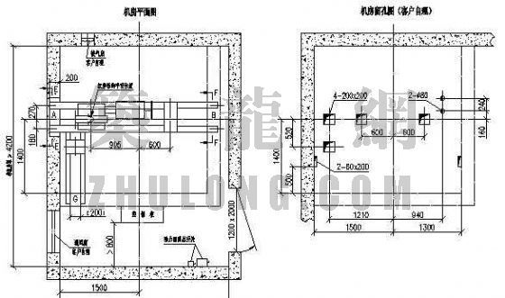 大理石电梯大样资料下载-载货电梯土建大样详图