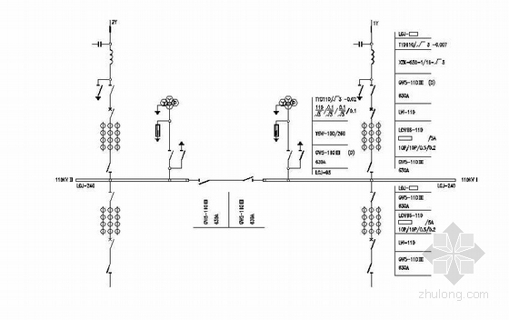 牵引变电所电气主接线资料下载-110kV变电站电气主接线图