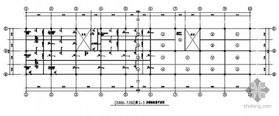 钢结构柱支撑体系资料下载-8°区某3层框架支撑体系钢结构厂房施工图