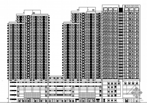 住宅建筑施工套图包括详图资料下载-[山东威海]某国际大厦建筑施工套图(包括地下建筑、裙楼、塔楼)