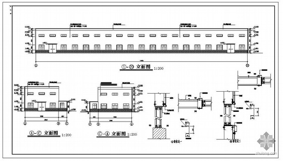跨度12米钢结构厂房图纸资料下载-某22.5米跨钢结构厂房图纸