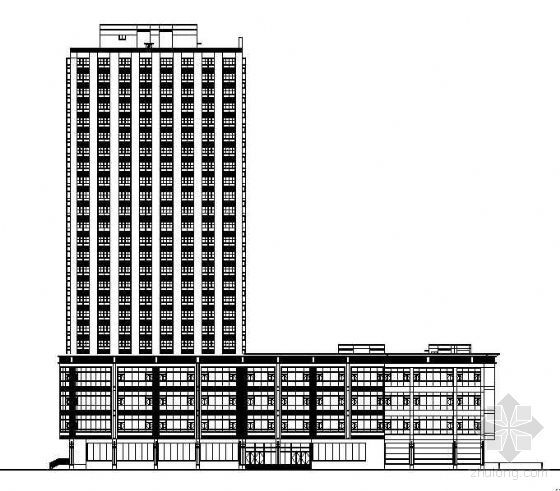 某大厦施工图纸和结构图纸资料下载-[上海]某二十四层商务大厦建筑施工图