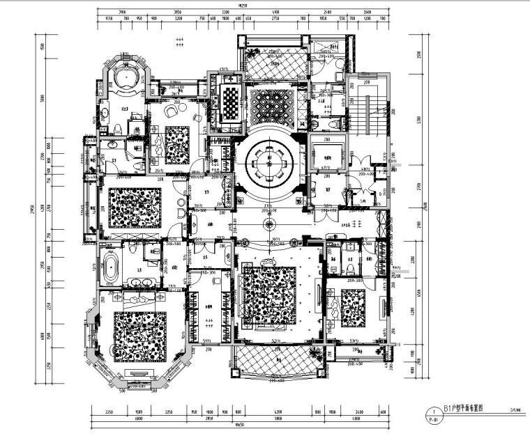 平住宅户型cad资料下载-[陕西]西安曲池东岸样板间B1户型室内施工图设计（CAD+实景图）