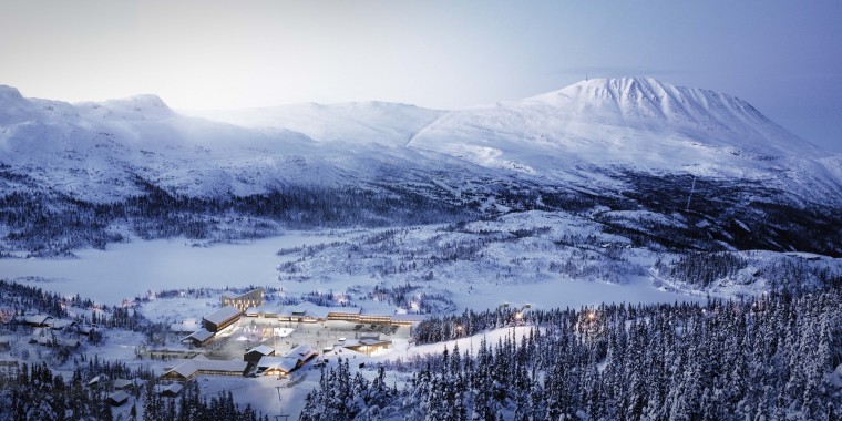 挪威景观酒店资料下载-Nordic公布挪威滑雪度假村规划方案，营造新自然建筑关系