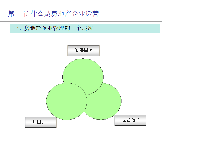 房地产企业运营与计划管理(85页)-房地产企业管理的三个层次