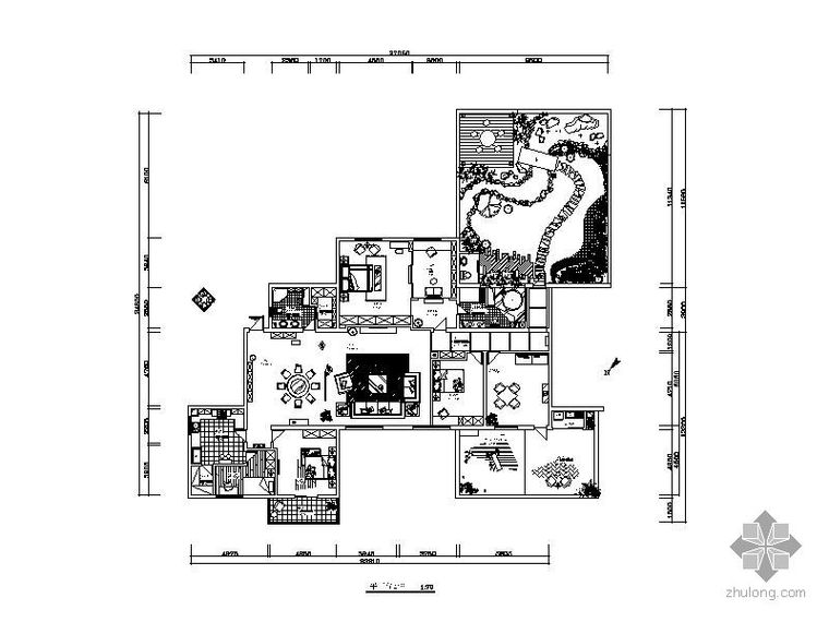 简欧风格天花图cad资料下载-简欧风格复式装修图(含实景)