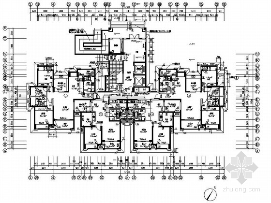 南方某三十三层简欧三段式住宅楼建筑施工图- 