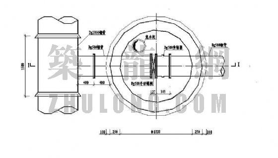 检修阀井设计资料下载-引水接点节制阀井设计图
