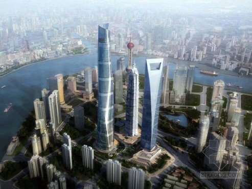 弧形概念建筑方案资料下载-中国高层商业建筑概念方案（英语）