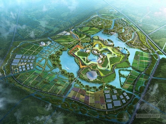 江苏省茶场改造生态园景观资料下载-[盐城]生态绿色农业示范园景观规划设计方案