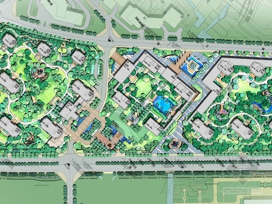 著名小区设计分析图资料下载-[浙江]现代简约高档住宅区景观概念设计（著名公司设计）