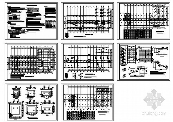 框架6层矩形教学楼建筑图资料下载-某6层框架综合教学楼结构设计图