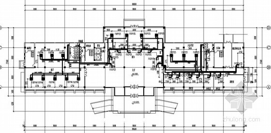 5层办公楼空调设计图纸资料下载-某四层办公楼空调图纸
