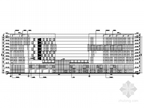 [安徽]现代风格大型商业综合体建筑施工图-现代风格大型商业综合体建筑立面图