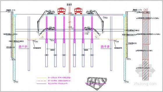 超深基坑止水帷幕资料下载-[上海]高层商业住宅楼超大超深基坑土方开挖施工方案（最大挖深10.85m）