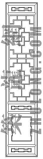 中式门立面图块资料下载-中式门立面4