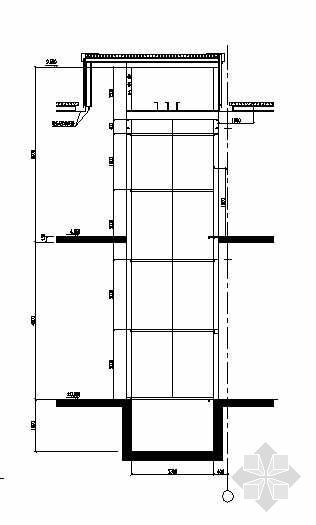3层钢结构电梯图纸资料下载-某钢结构电梯井结构图纸