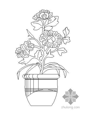 3D植物装饰盆栽资料下载-盆栽植物图块1