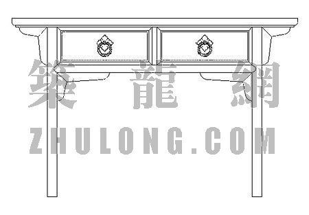 中式家具配景cad资料下载-中式家具018