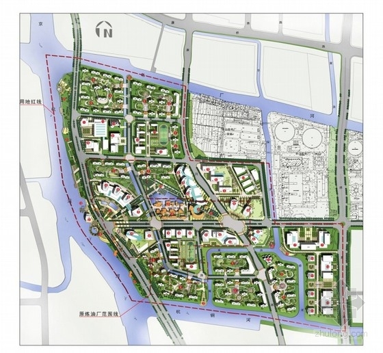 3D工业园设计资料下载-[杭州]炼油厂及周边环境景观设计方案（5份方案）