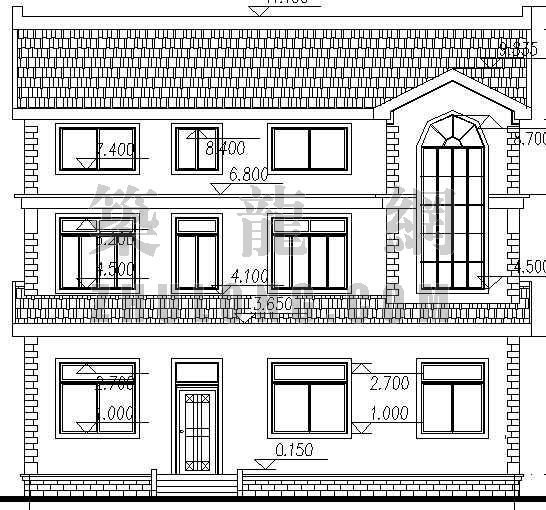 豪华欧式别墅建筑资料下载-某豪华欧式别墅建筑施工图