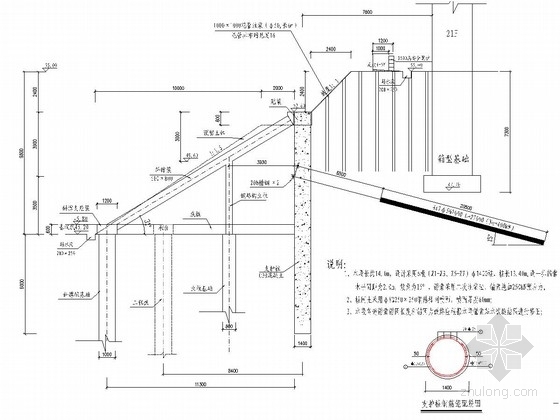 12米深基坑锚索支护资料下载-[湖南]12米深基坑桩锚支护初步设计图