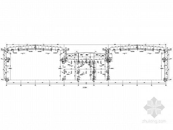 门式钢架夹层资料下载-72米跨局部3层门式刚架结构施工图(高低跨、钢承板)