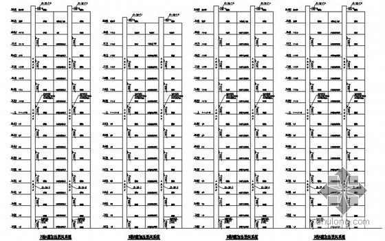 [广东]商住楼（含泳池）空调系统设计施工图-加压送风系统图