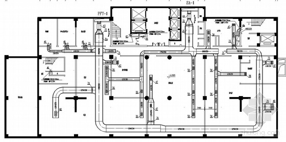 某医院机房平面布置图资料下载-某医院地下室通风图纸