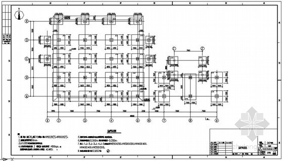 化工厂房室内设计说明资料下载-某化工厂房钢框架结构设计图