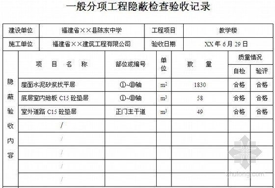 土建工程全套监理内业资料（范本 471页 表格类）- 