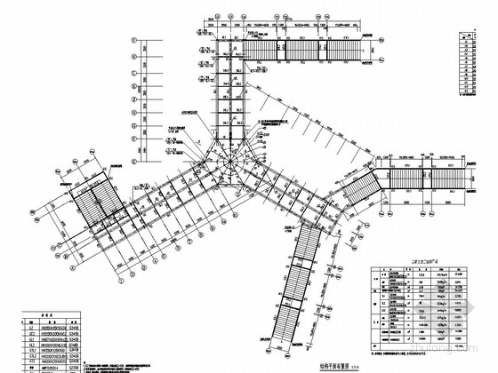 人行天桥带扶梯施工图资料下载-Y字型人行天桥结构施工图